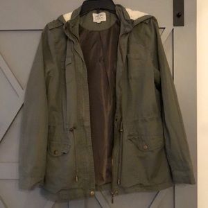 EUC army green field/utility jacket